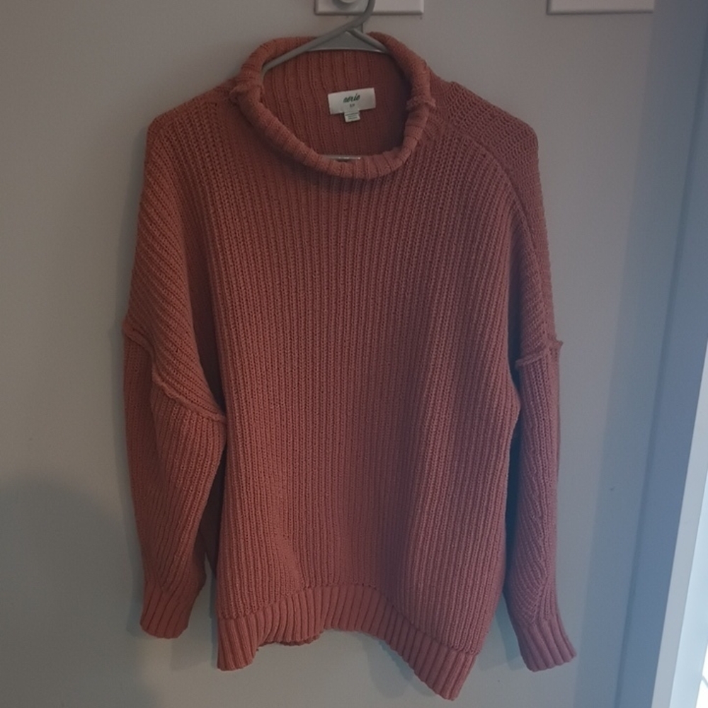Cozy Knit Sweater in Warm Rust